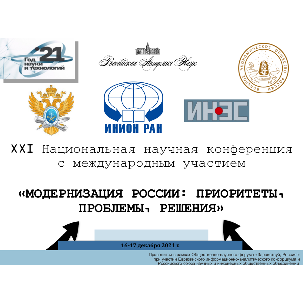 16 – 17.12 – XXI Национальная научная конференция с международным участием «Модернизация России: приоритеты, проблемы, решения»